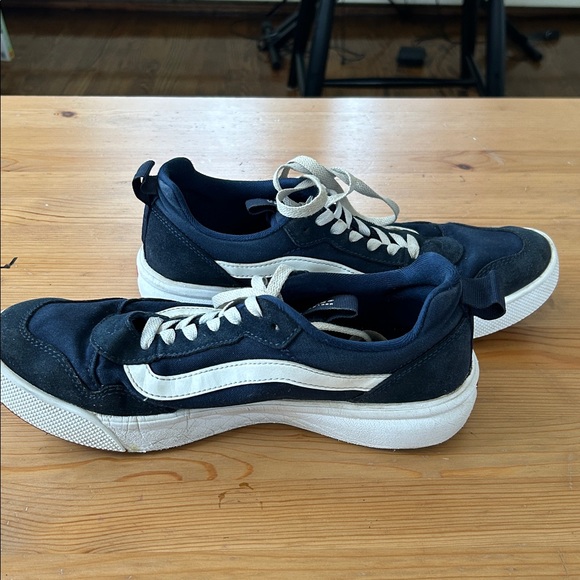 Vans Range EXP Men's Size 9 Dark Navy Blue and White Suede Canvas Sneakers - Picture 6 of 12